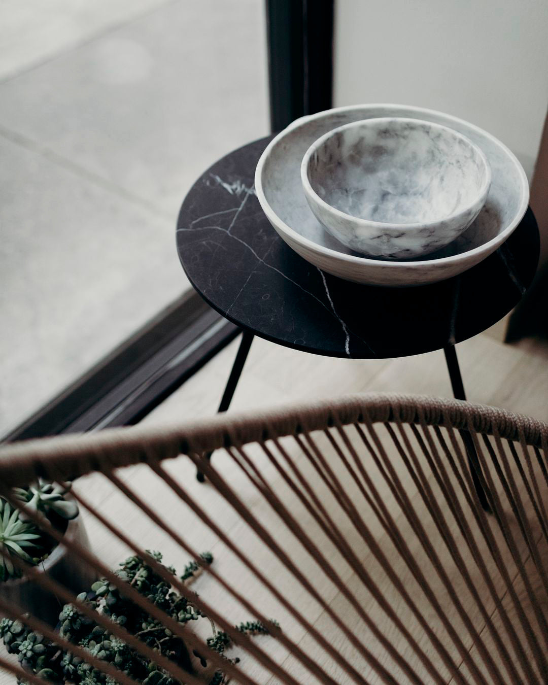 Hand Carved Bowls in White Marble - Multiple Sizes - Atlas & Kiln