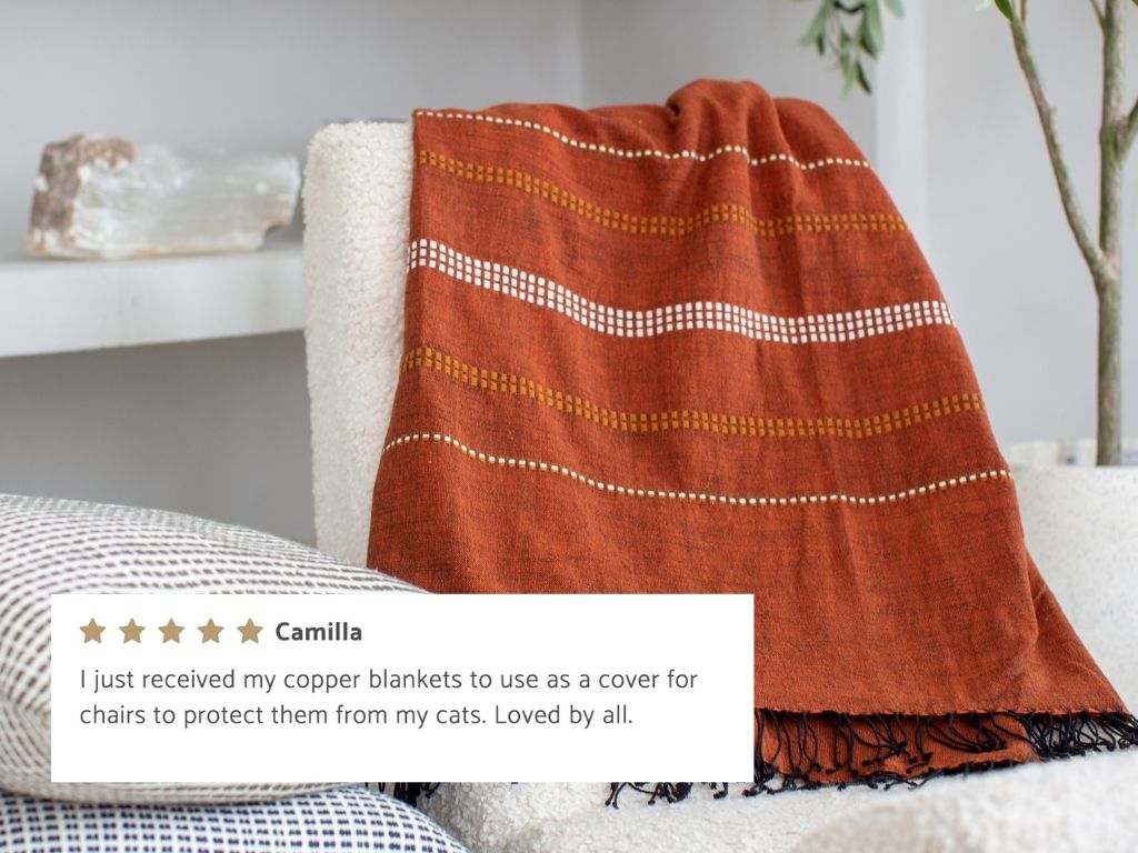 Zenach Handwoven Ethiopian Cotton Throw Blanket - Atlas & Kiln