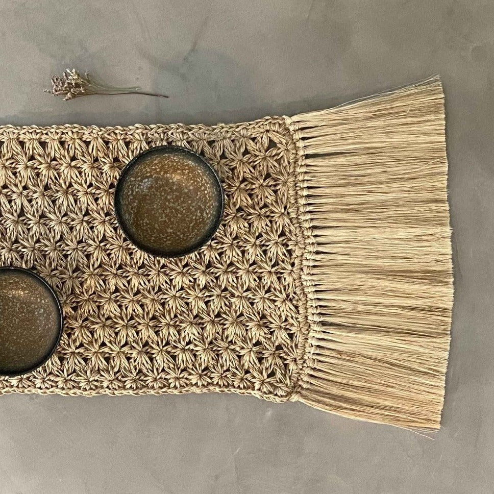 Handwoven Colombian Fique Knots Table Runner - Atlas & Kiln