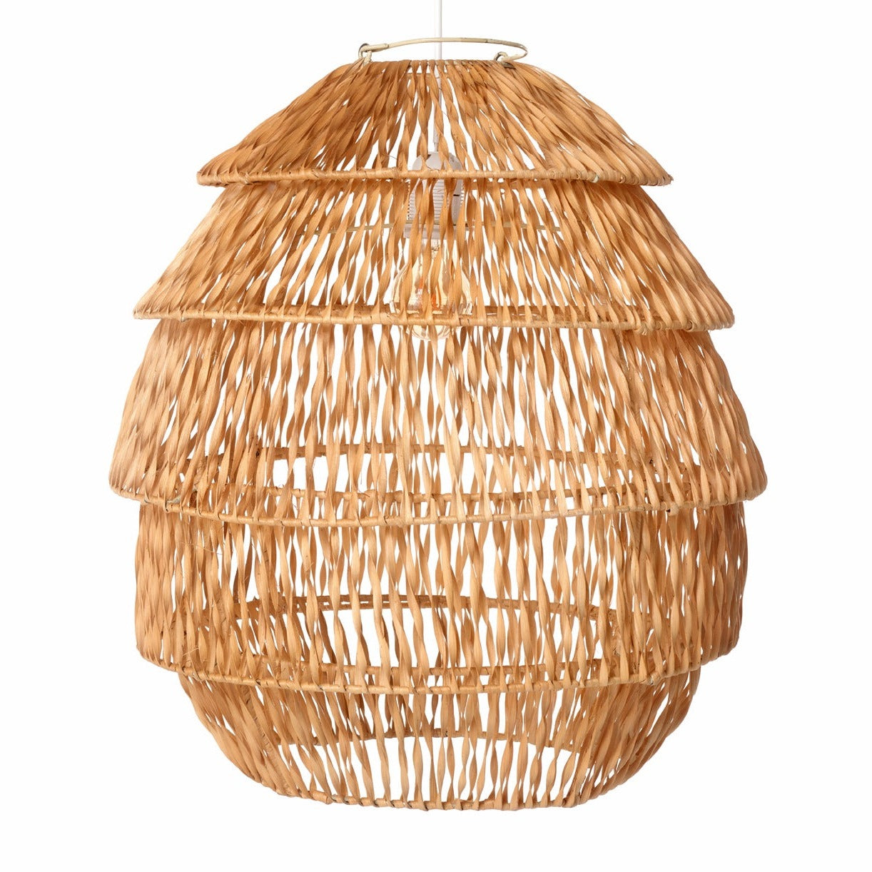 Radiance Layered Natural Rattan Pendant Light - Atlas & Kiln