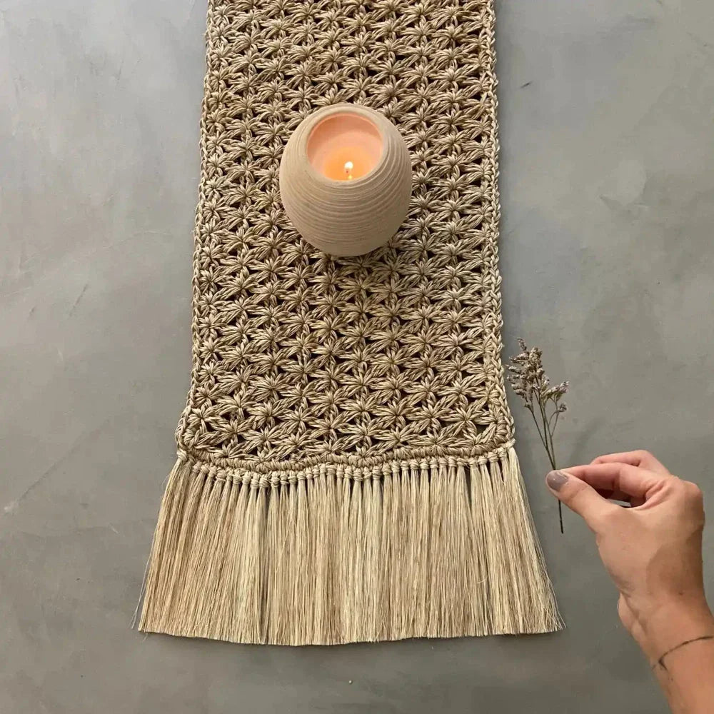 Handwoven Colombian Fique Knots Table Runner - Atlas & Kiln