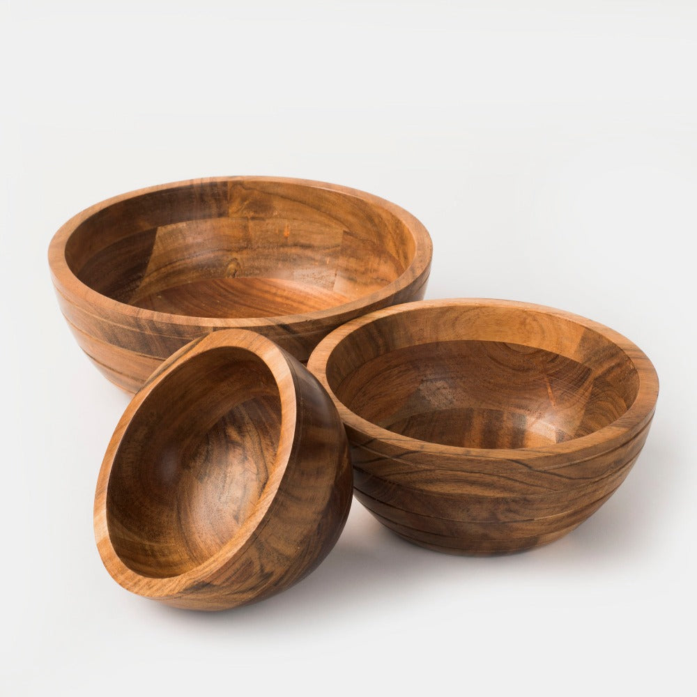 Grava Acacia Wood Bowls - Atlas & Kiln