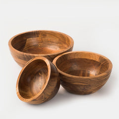 Grava Acacia Wood Bowls - Atlas & Kiln