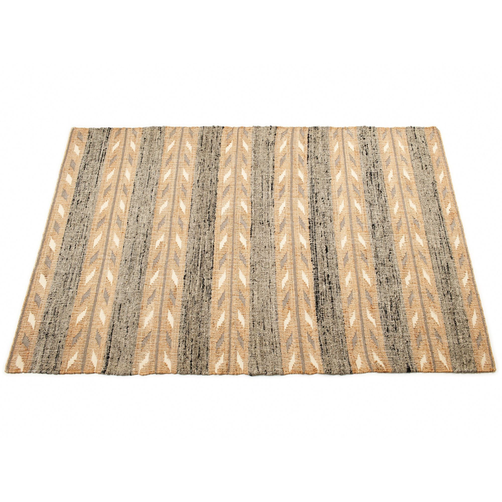 Uneven Arrows Handwoven Wool and Jute Rug - Atlas & Kiln