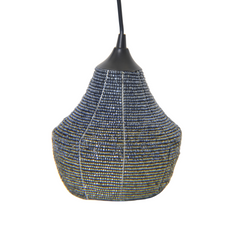 Draper Pewter Haitian Beaded Pendant Light - Atlas & Kiln