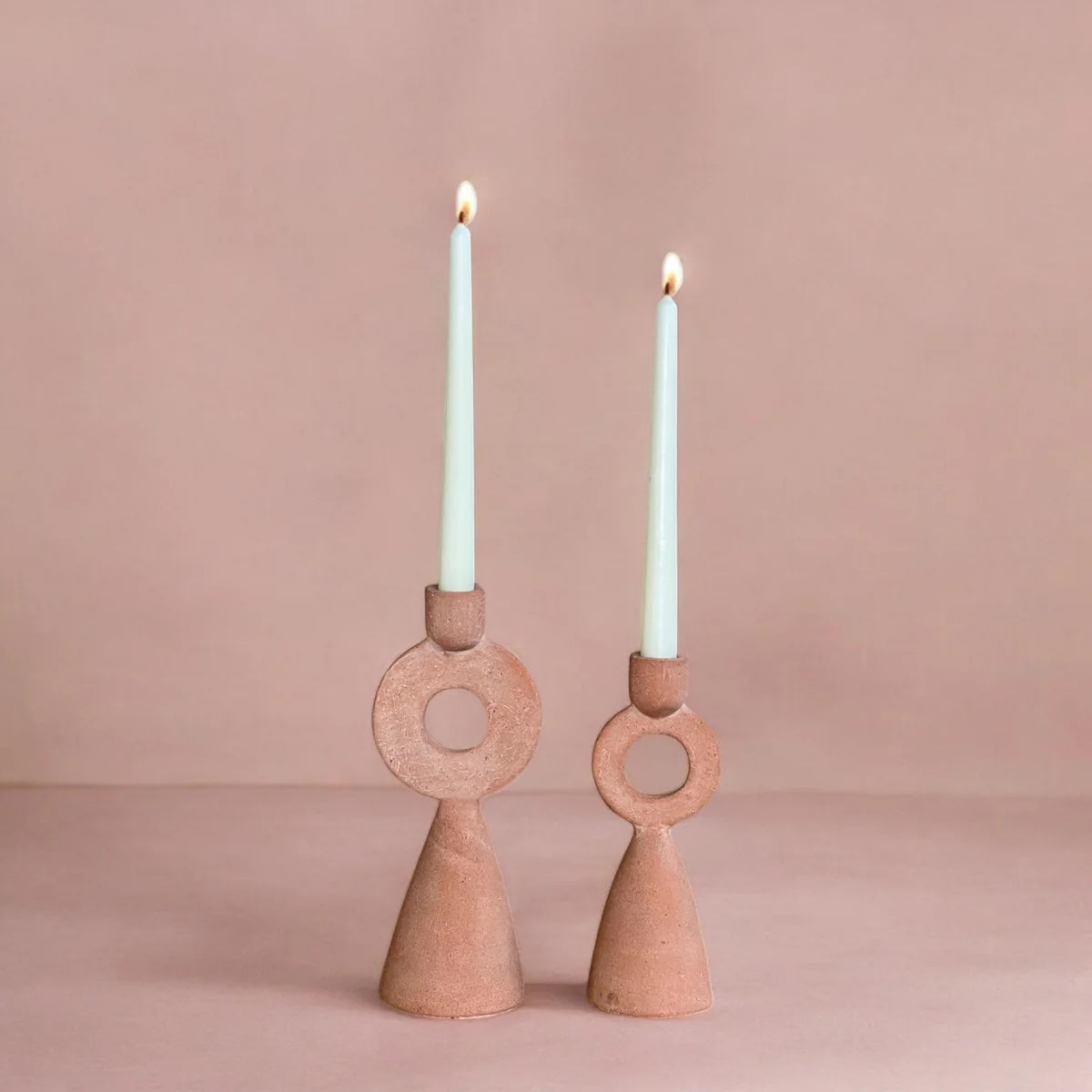 Asha Sculptural Terracotta Candle Holder - Atlas & Kiln