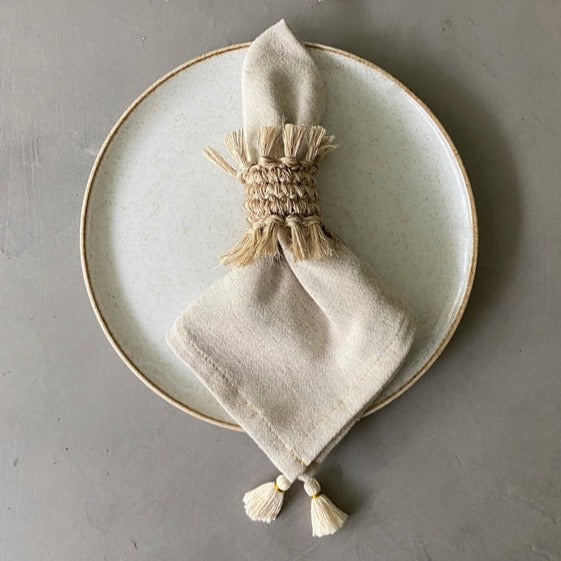 Handwoven Colombian Tassel Napkins – Set of 4 - Atlas & Kiln