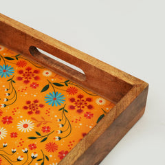Sunburst Bloom Serving Tray with Handles - Atlas & Kiln