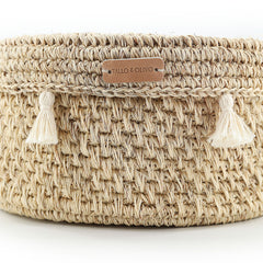 Handwoven Colombian Tortilla Basket with Lid - Atlas & Kiln