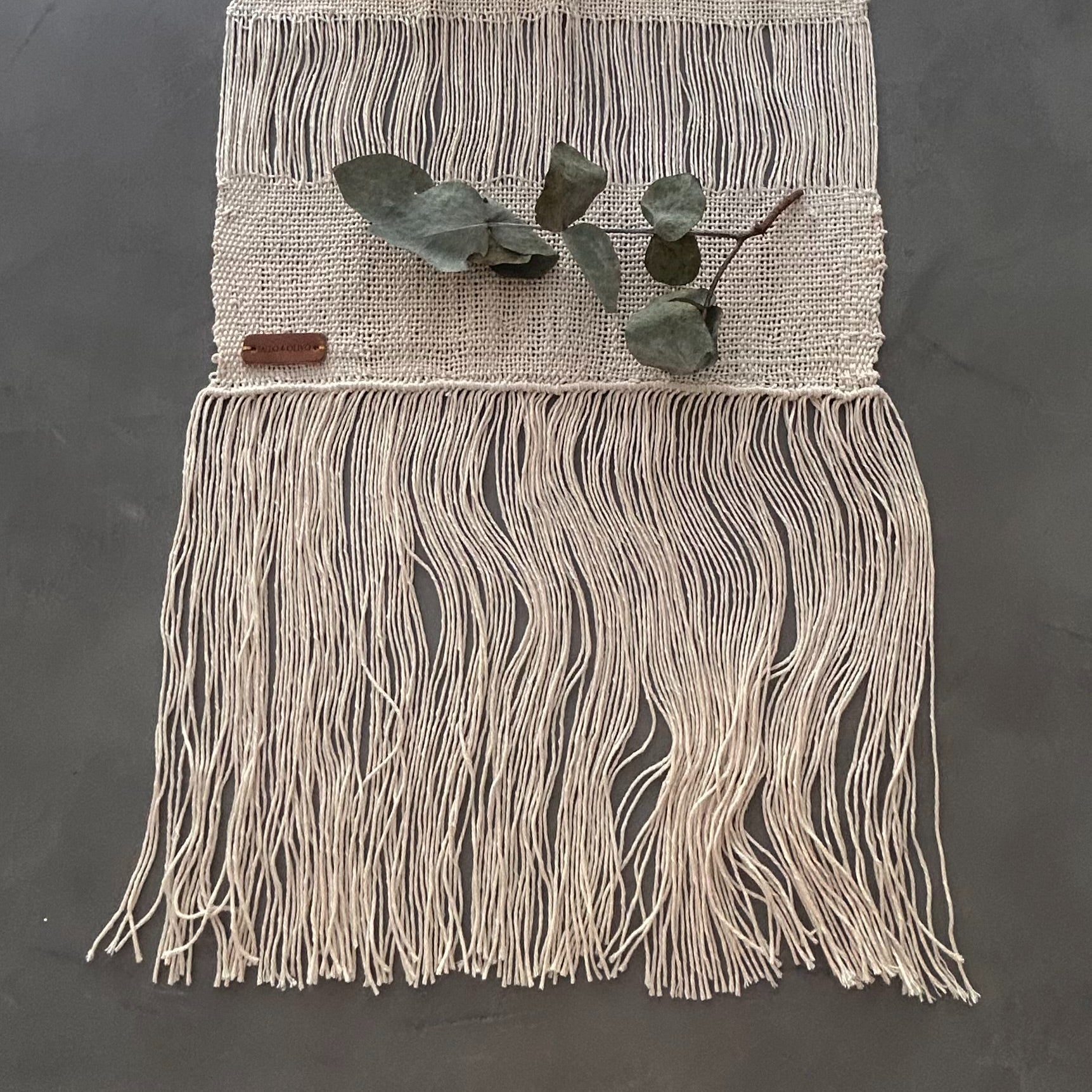 Handwoven White Cotton Table Runner from Colombia - Atlas & Kiln