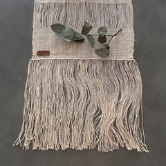 Handwoven White Cotton Table Runner from Colombia - Atlas & Kiln