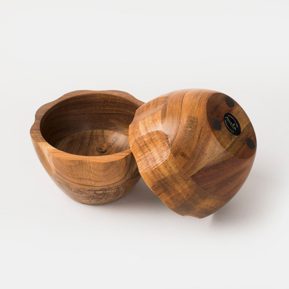 Gravon Handcrafted Acacia Wood Nut Bowls – Set of 2 - Atlas & Kiln