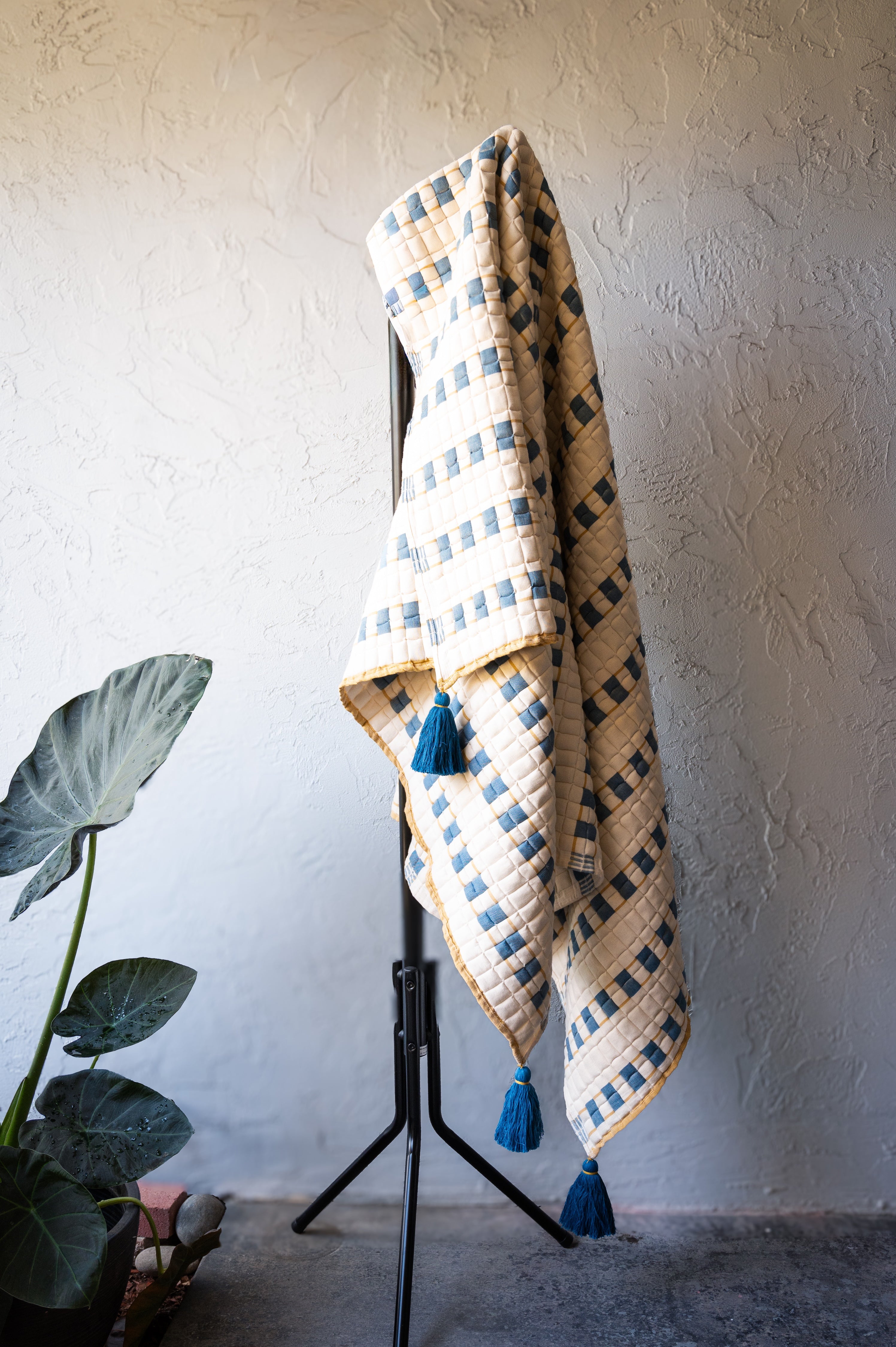 Indra Handwoven Sujani Throw - Atlas & Kiln