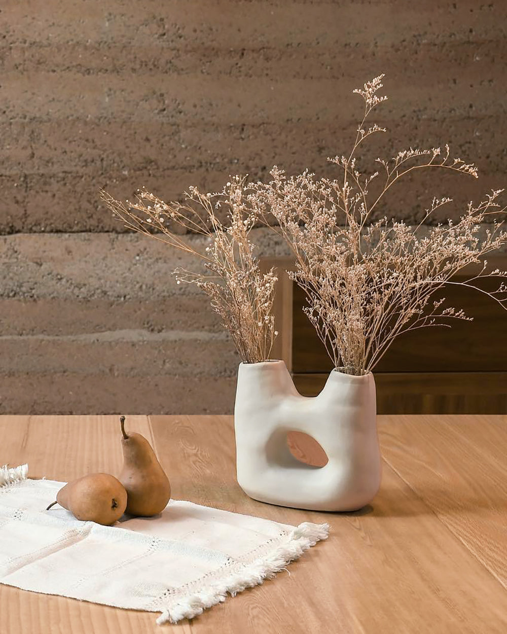 Dual Clay Vase - Natural - Atlas & Kiln