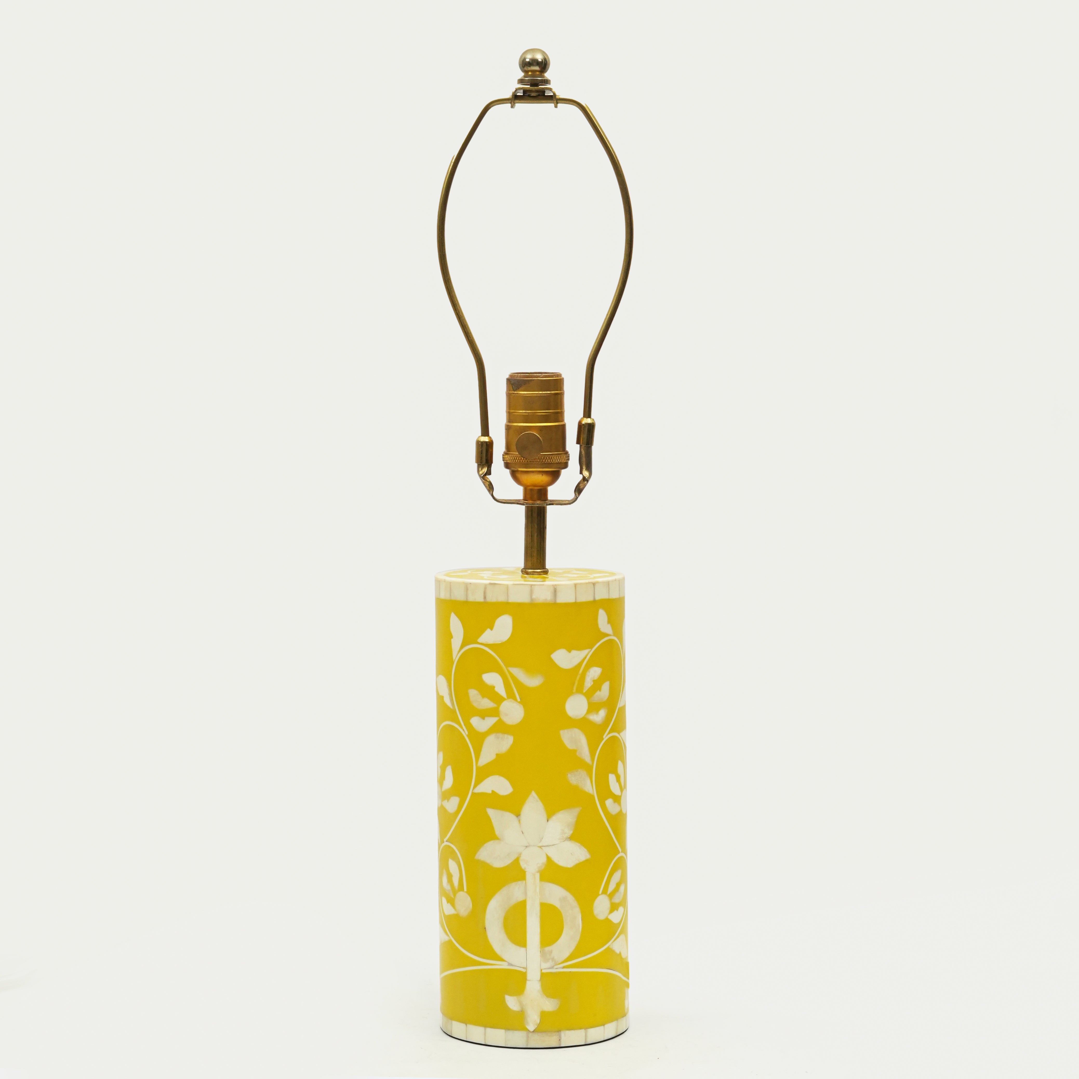 Floral Vines Bone Inlay Table Lamp Base - Atlas & Kiln