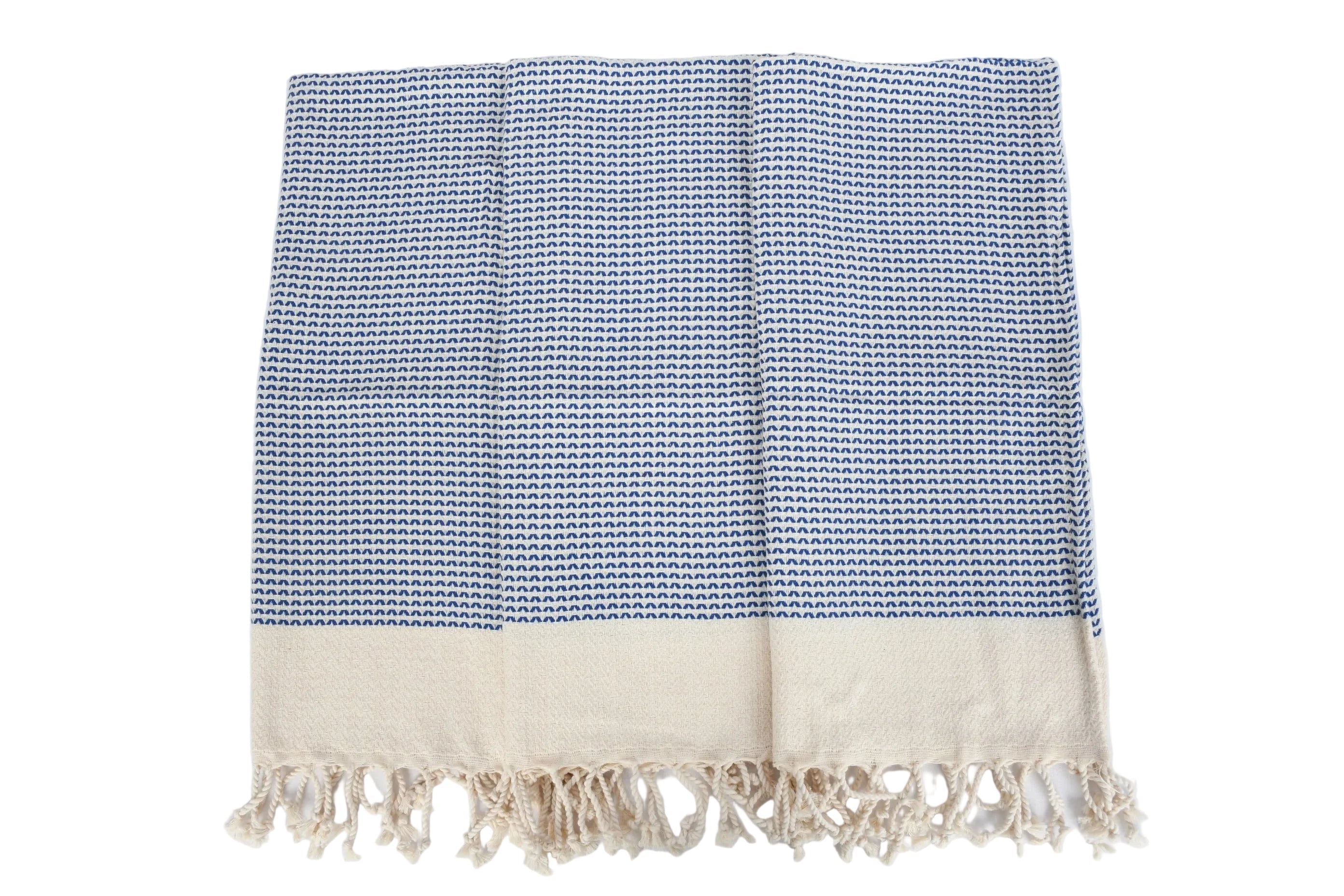 Mare Blue Handwoven Turkish Peşkir Towel - Atlas & Kiln