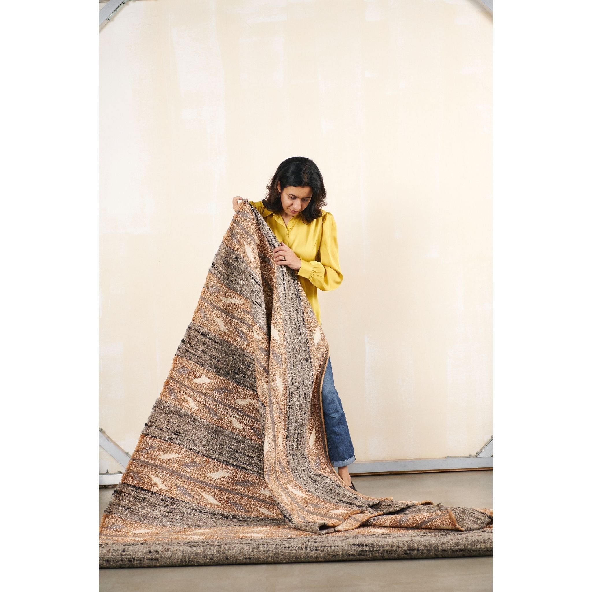 Uneven Arrows Handwoven Wool and Jute Rug - Atlas & Kiln