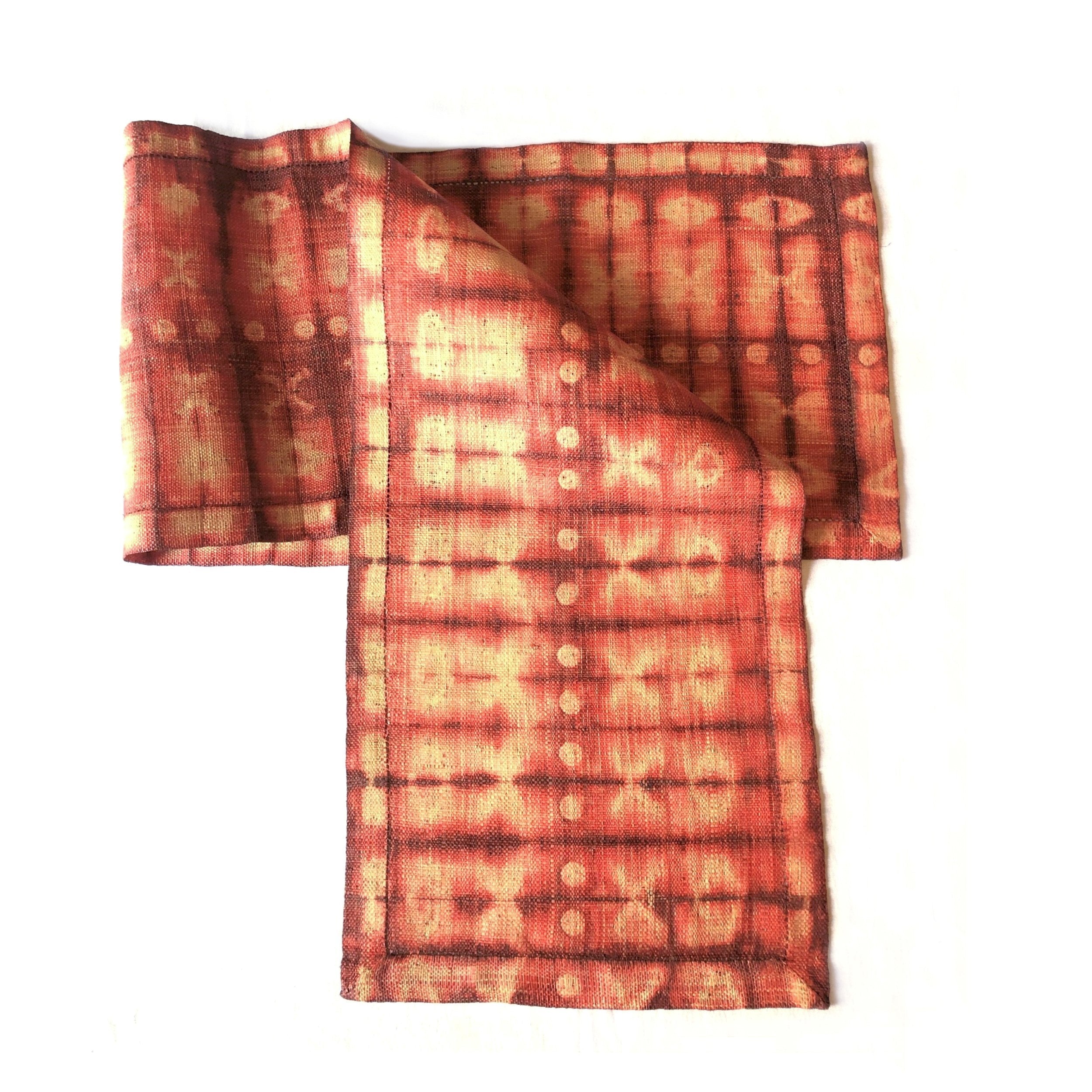 Raffia Shibori Cocoon & Moth Table Runner - Atlas & Kiln