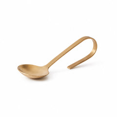 Loop Brass Condiment and Sugar Spoon