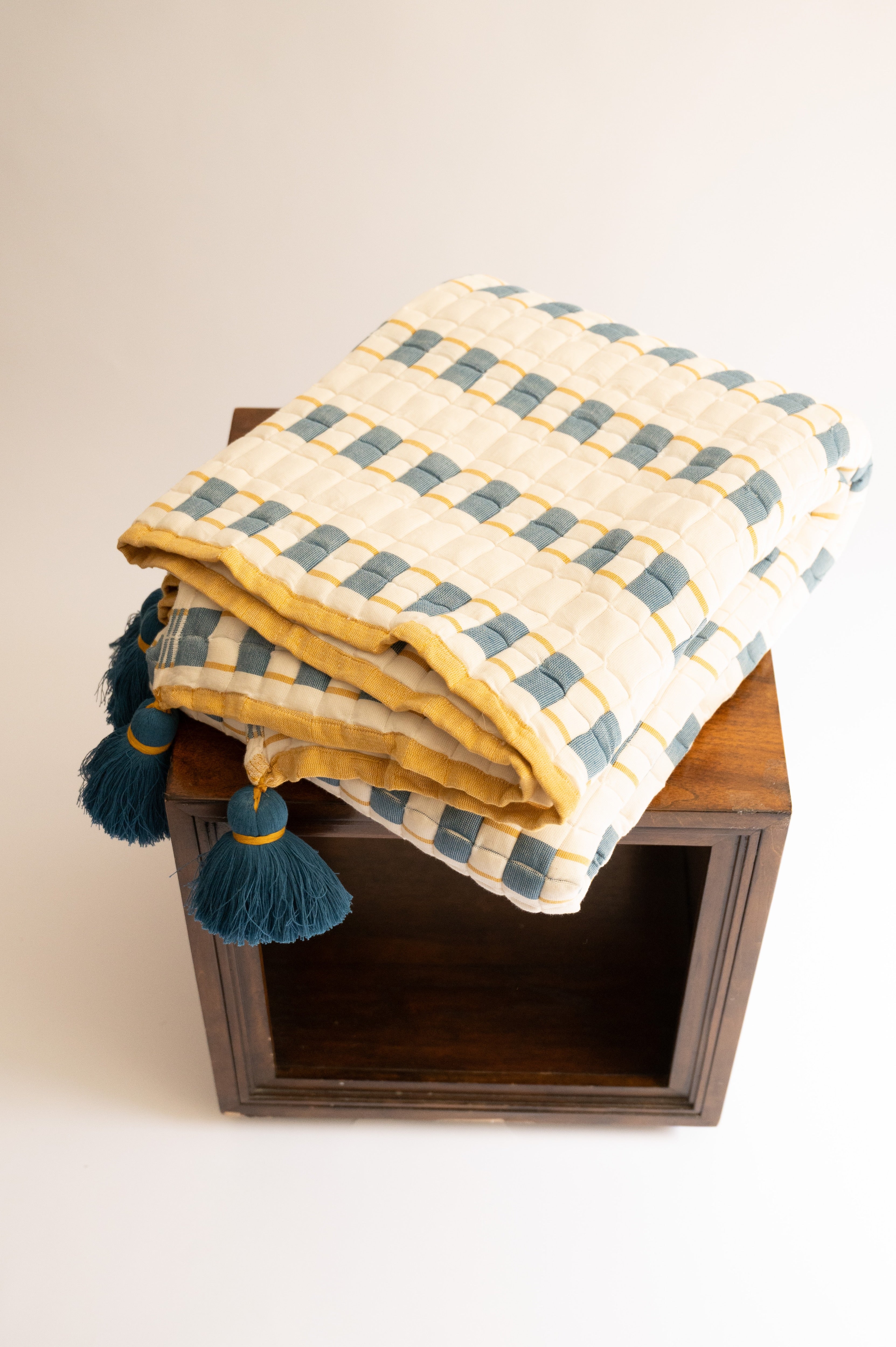 Indra Handwoven Sujani Throw - Atlas & Kiln