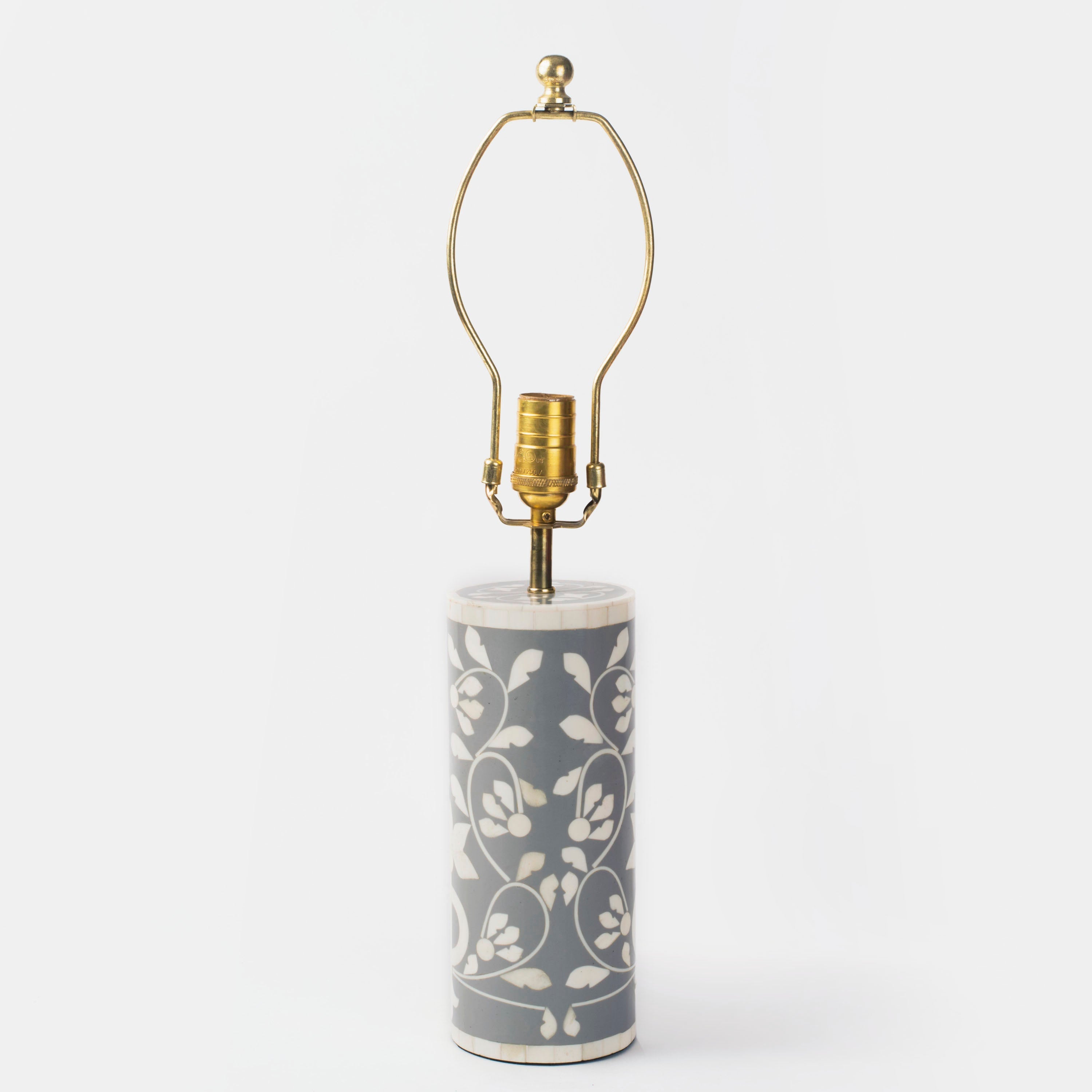 Floral Vines Bone Inlay Table Lamp Base - Atlas & Kiln