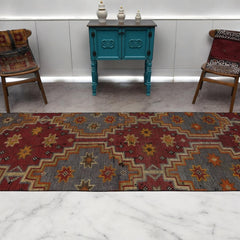3.4' x 9.8' Vintage Turkish Cicim Kilim Runner - Atlas & Kiln