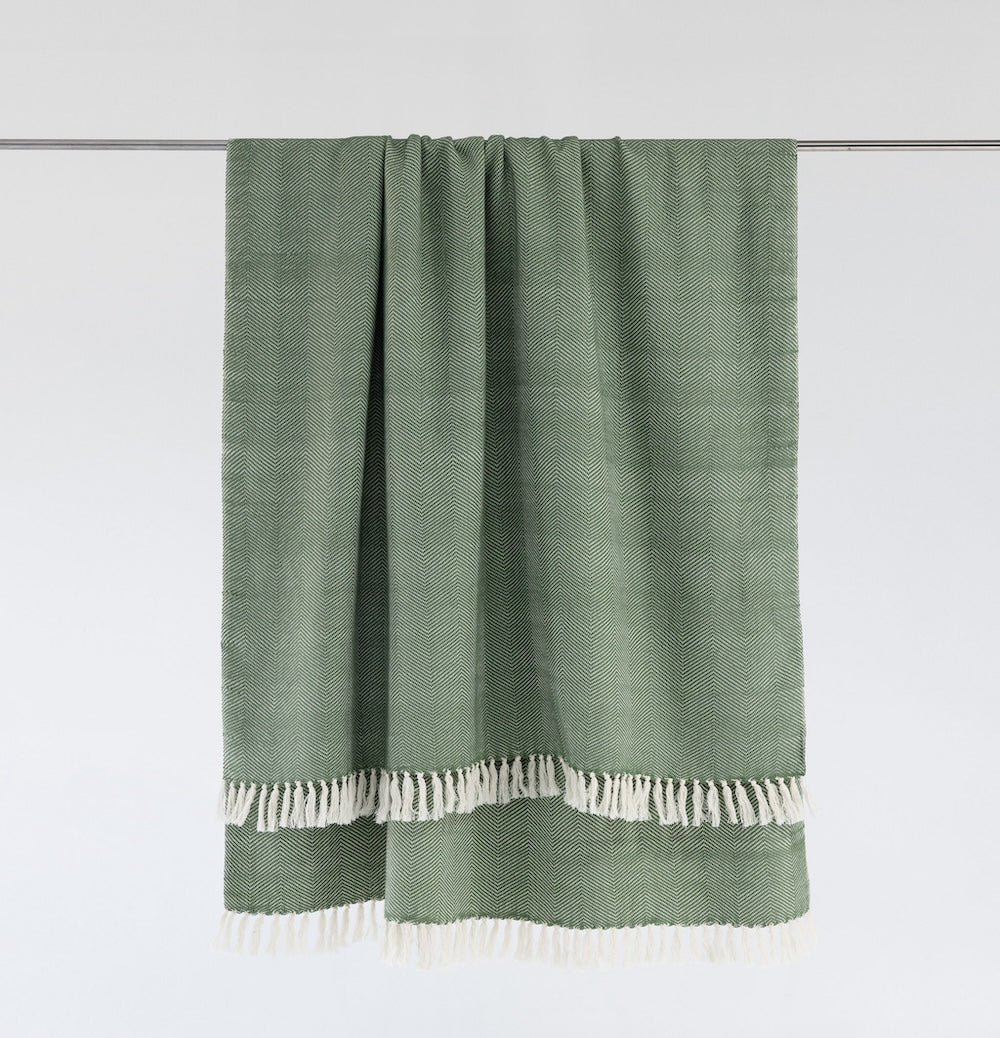 Mechot Handwoven Ethiopian Cotton Throw Blanket - Atlas & Kiln