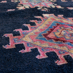 Dark Blue Vintage Moroccan Rug | 3'5" x 5'6"