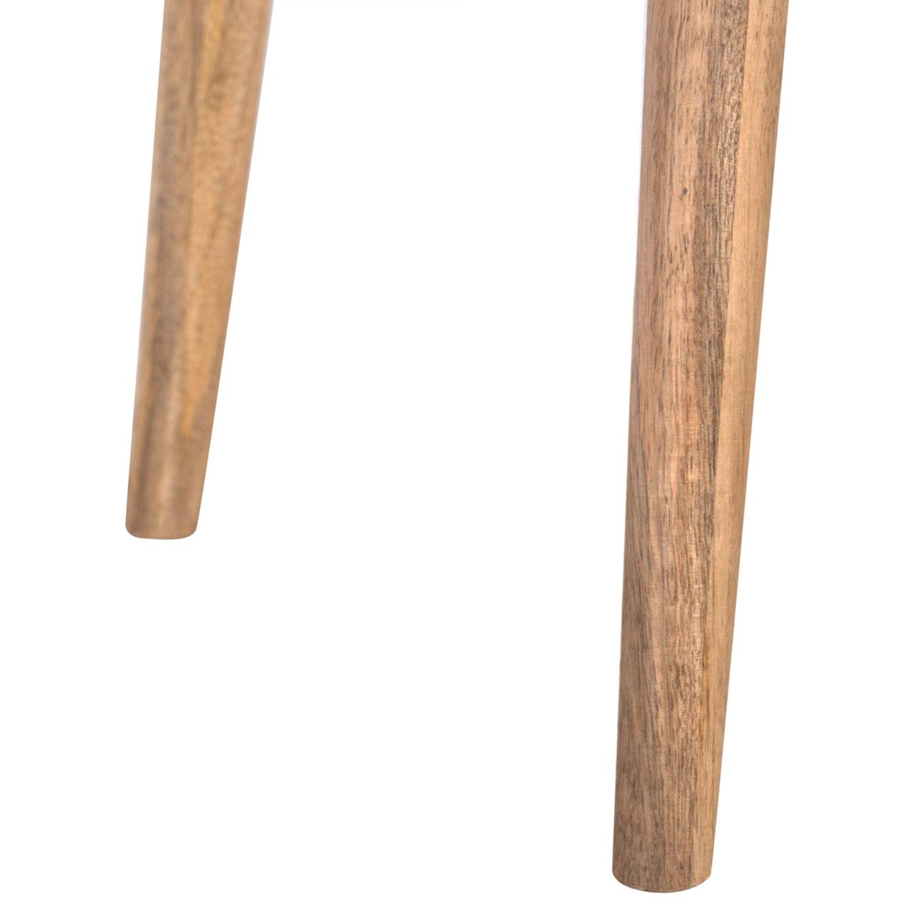 Two wooden drumsticks on a white background