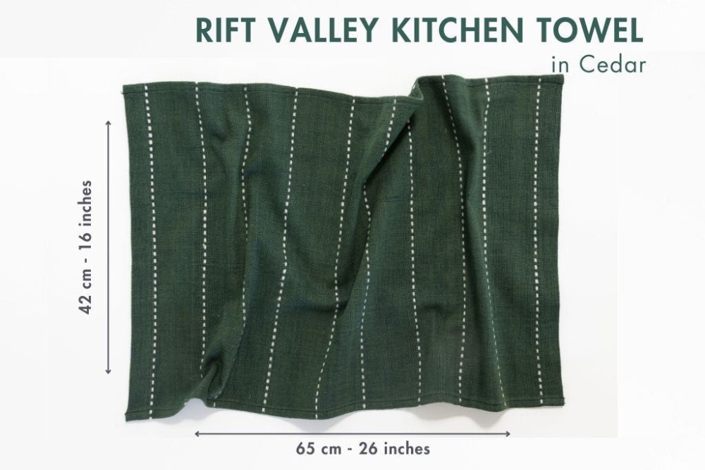 Rift Valley Handwoven Ethiopian Cotton Tea Towel - Atlas & Kiln