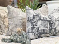 Gajraj Indian Dhurrie Block Print Pillow Cover - Atlas & Kiln