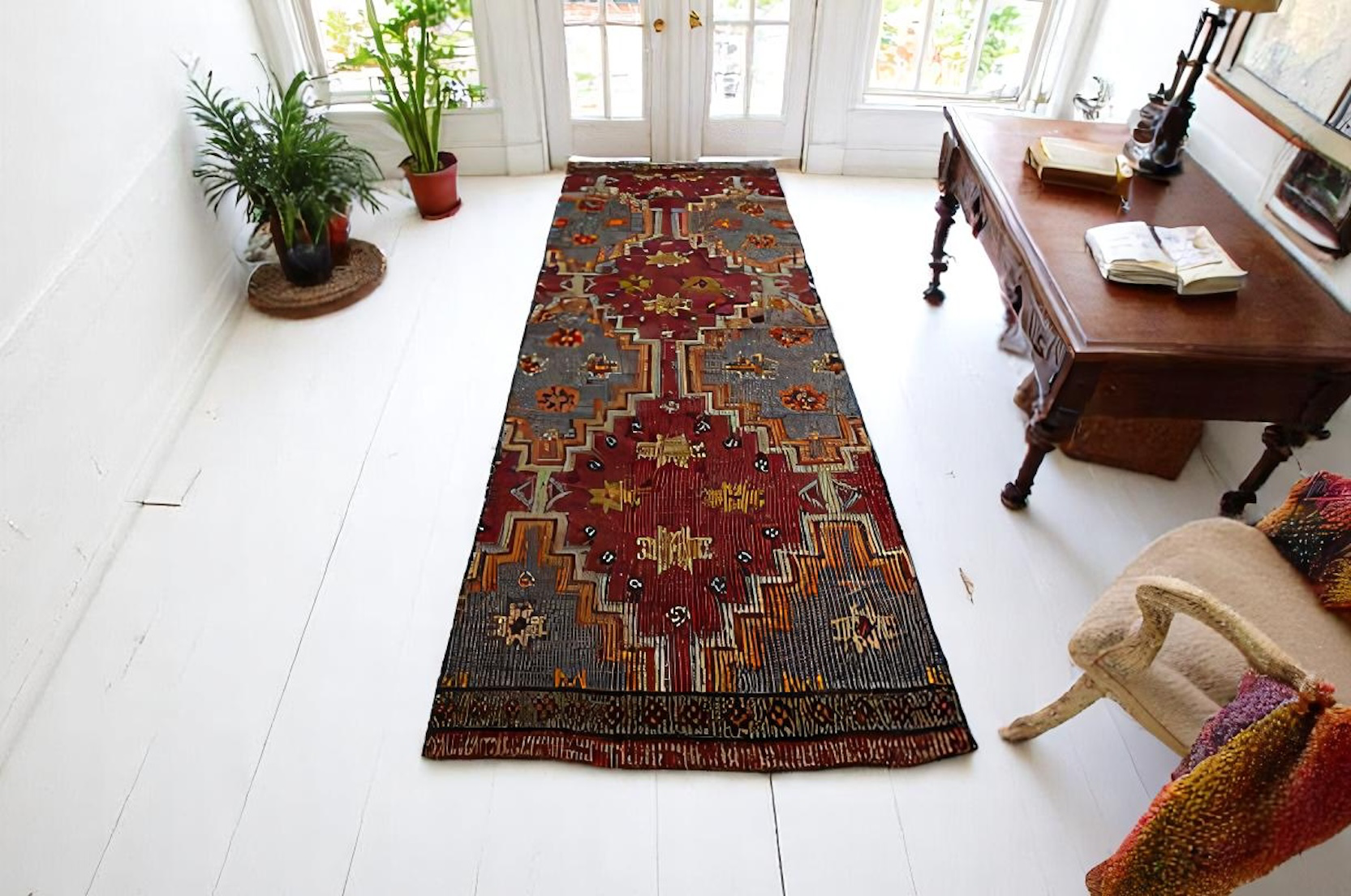 3.4' x 9.8' Vintage Turkish Cicim Kilim Runner - Atlas & Kiln