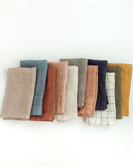 Kerala Stone Washed Linen Dinner Napkins