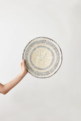 White Washed Handwoven Wall Basket