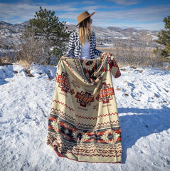 Wildfire Andean Alpaca Wool Blanket