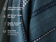 Zenach Handwoven Ethiopian Cotton Throw Blanket - Atlas & Kiln