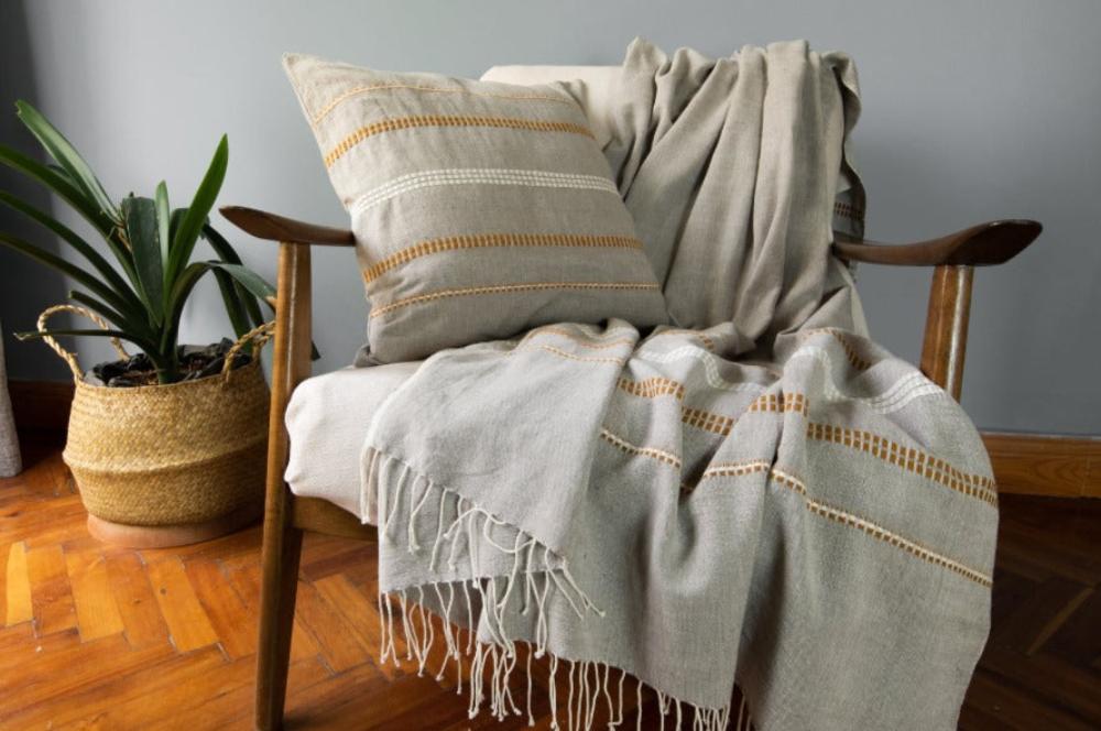 Zenach Handwoven Ethiopian Cotton Throw Blanket - Atlas & Kiln